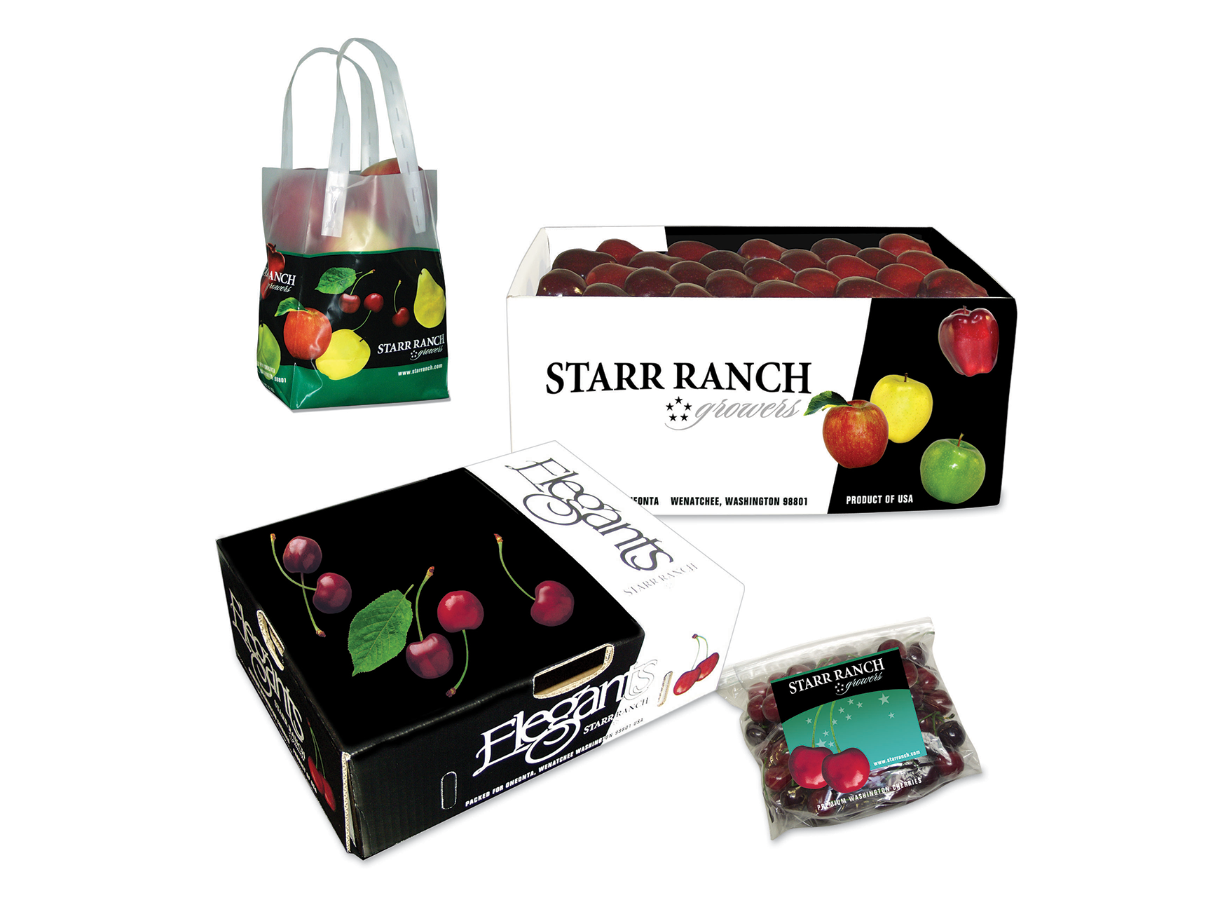 Starr Ranch Growers Packaging, box, tote, bag